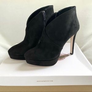 💼 Jessica Simpson Black Platform Stiletto Booties